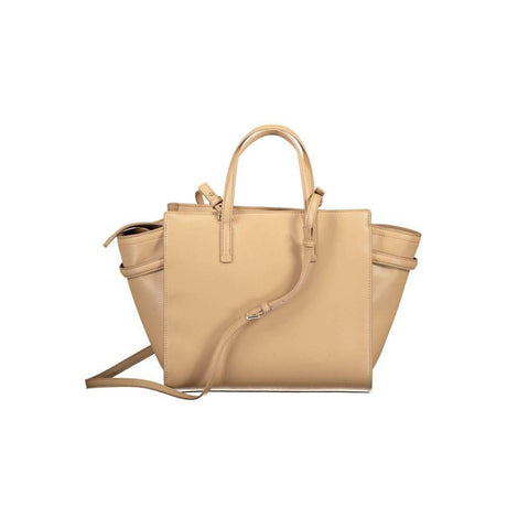 Calvin Klein Beige Polyester Women Handbag - Hilstor