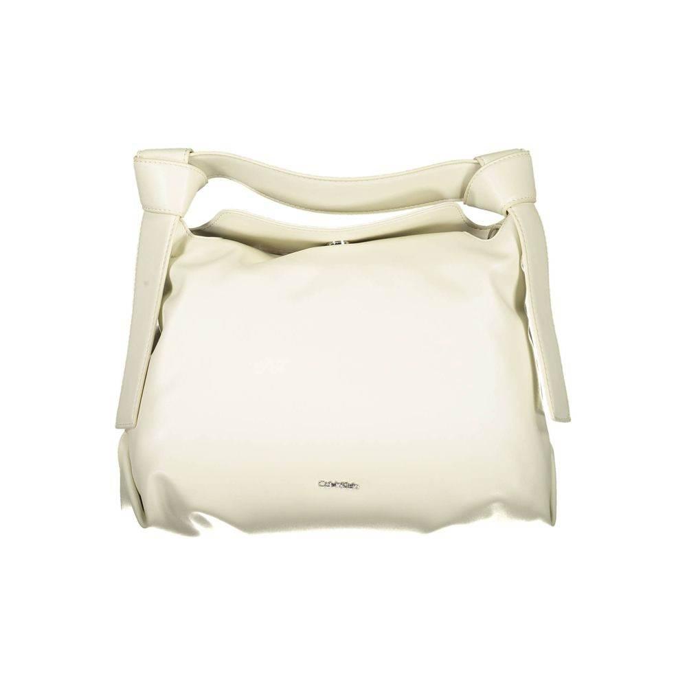 Calvin Klein Beige Polyester Women Handbag - Hilstor