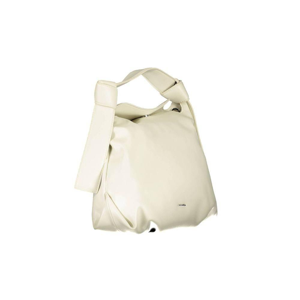 Calvin Klein Beige Polyester Women Handbag - Hilstor