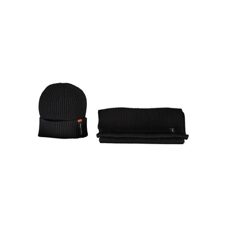 Calvin Klein Black Cotton Men Scarf Set - Hilstor
