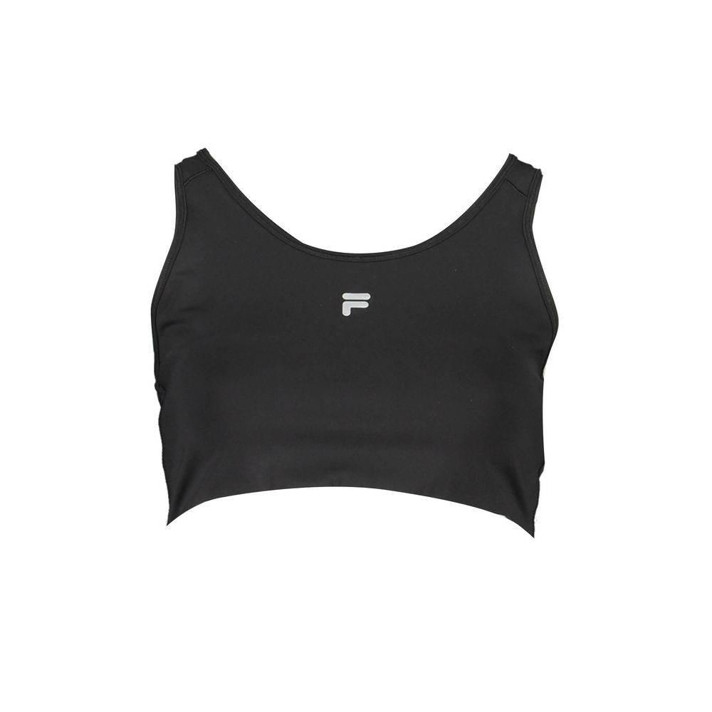 Fila Black Polyester Women Sports Bra - Hilstor