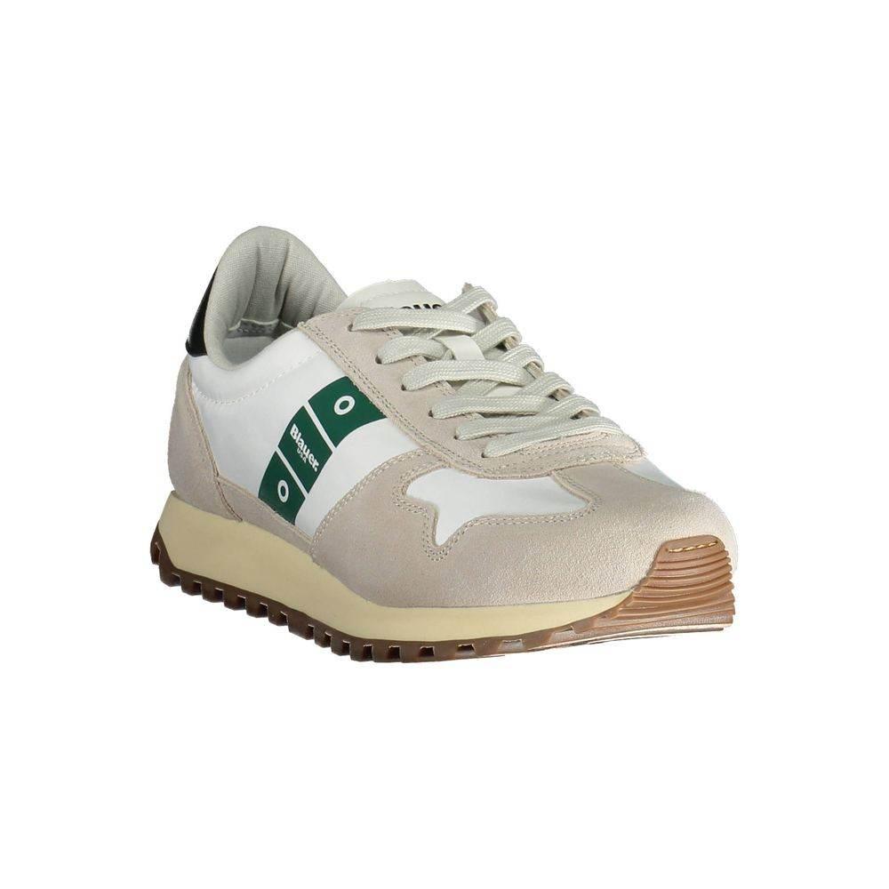 Blauer White Leather Men Sneaker - Hilstor