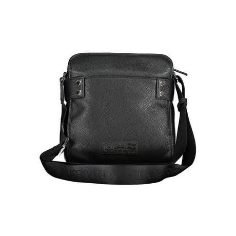 La Martina Black Polyethylene Men Shoulder Bag - Hilstor