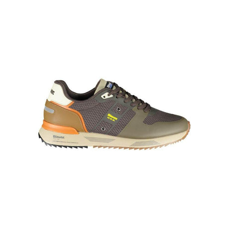 Blauer Sleek Contrast Lace-Up Sneakers - Hilstor