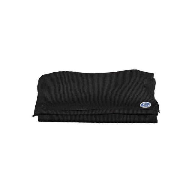 North Sails Black Cotton Men Scarf - Hilstor