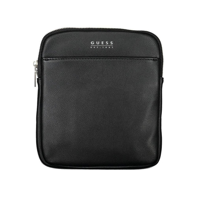 Guess Jeans Sleek Men's Black Shoulder Bag - Hilstor