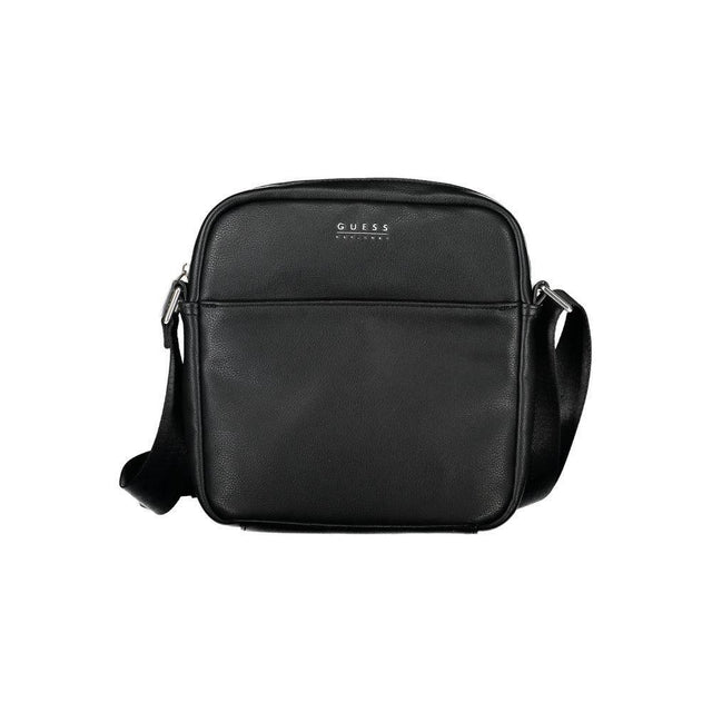 Guess Jeans Sleek Black Polyethylene Shoulder Bag - Hilstor