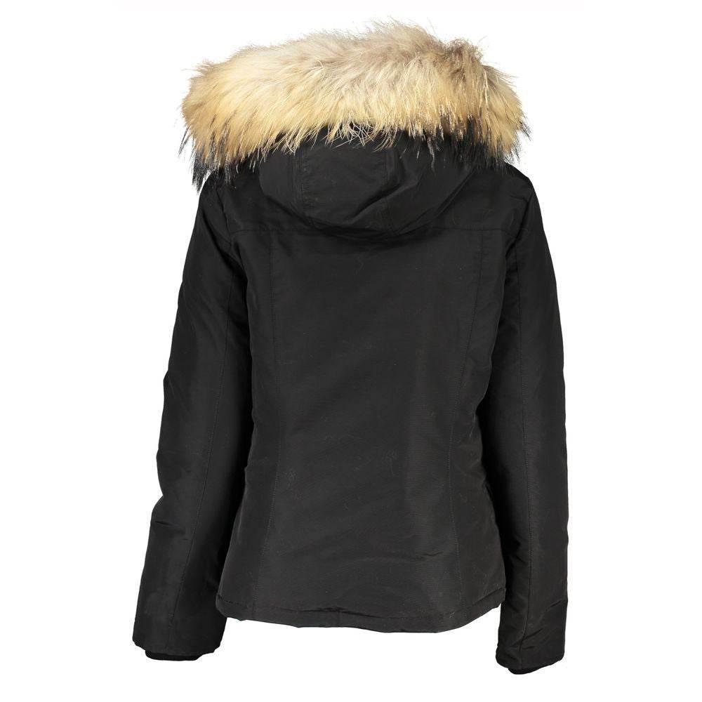 Woolrich Black Cotton Jackets & Coat - Hilstor