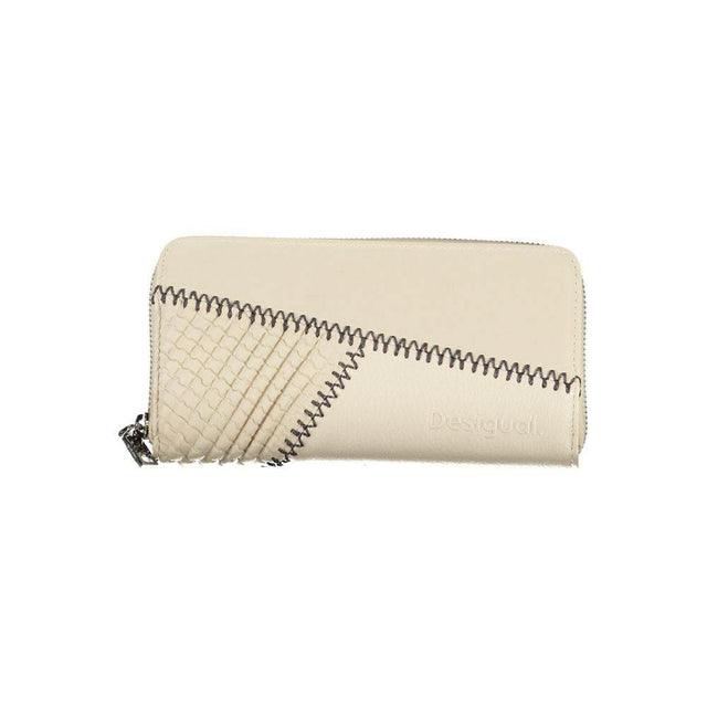 Desigual Beige Chic Wallet with Contrasting Accents - Hilstor