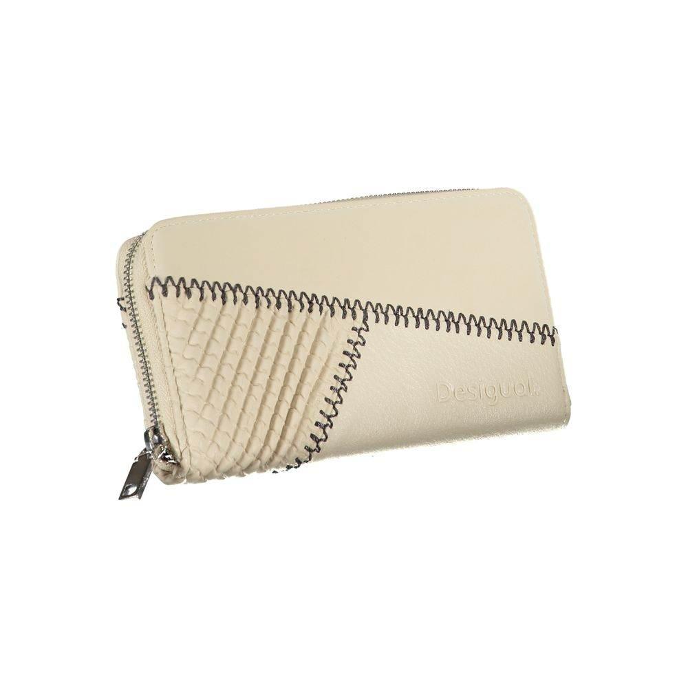 Desigual Beige Chic Wallet with Contrasting Accents - Hilstor