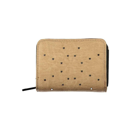 Desigual Chic Brown Wallet with Card Slots & Secure Closure - Hilstor