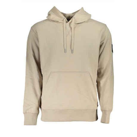 Calvin Klein Beige Cotton Hooded Sweatshirt - Hilstor