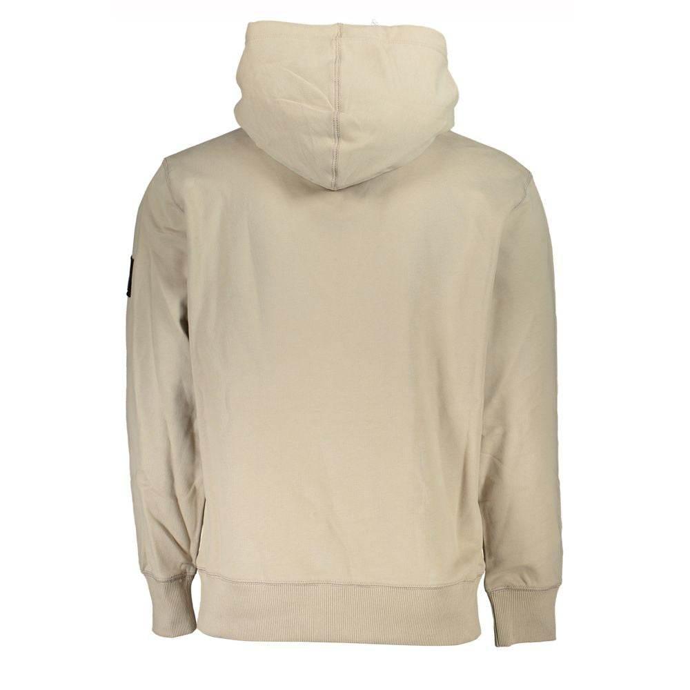 Calvin Klein Beige Cotton Hooded Sweatshirt - Hilstor