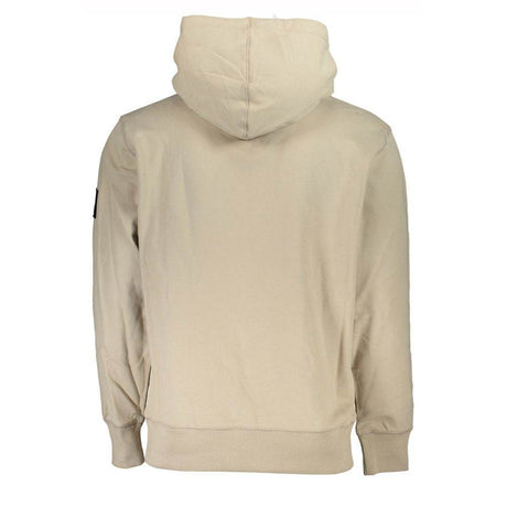 Calvin Klein Beige Cotton Hooded Sweatshirt - Hilstor