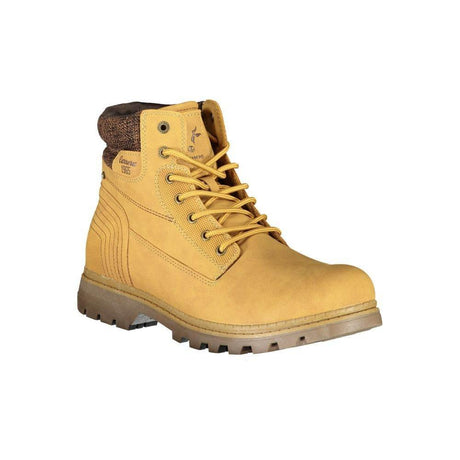Carrera Sleek Yellow Lace-Up Boots with Contrast Detail - Hilstor