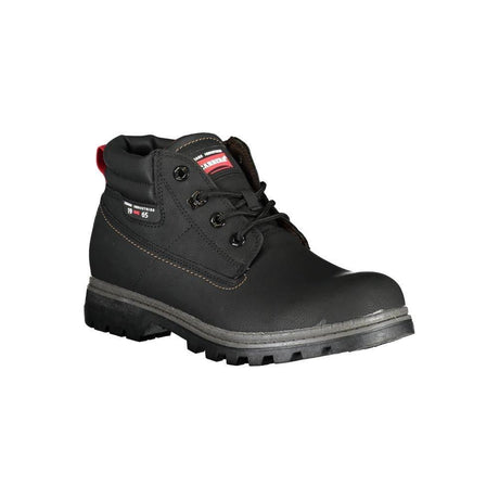 Carrera Sleek Black Laced Boots with Contrast Details - Hilstor
