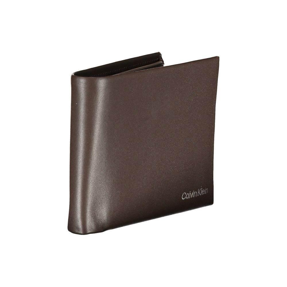 Calvin Klein Elegant Leather Two-Compartment Wallet - Hilstor