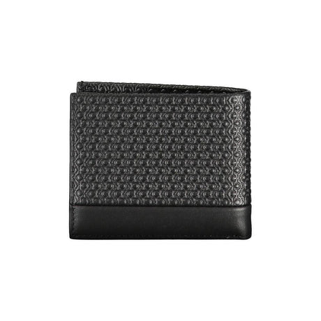 Calvin Klein Sleek Black Leather Wallet with Contrast Details - Hilstor