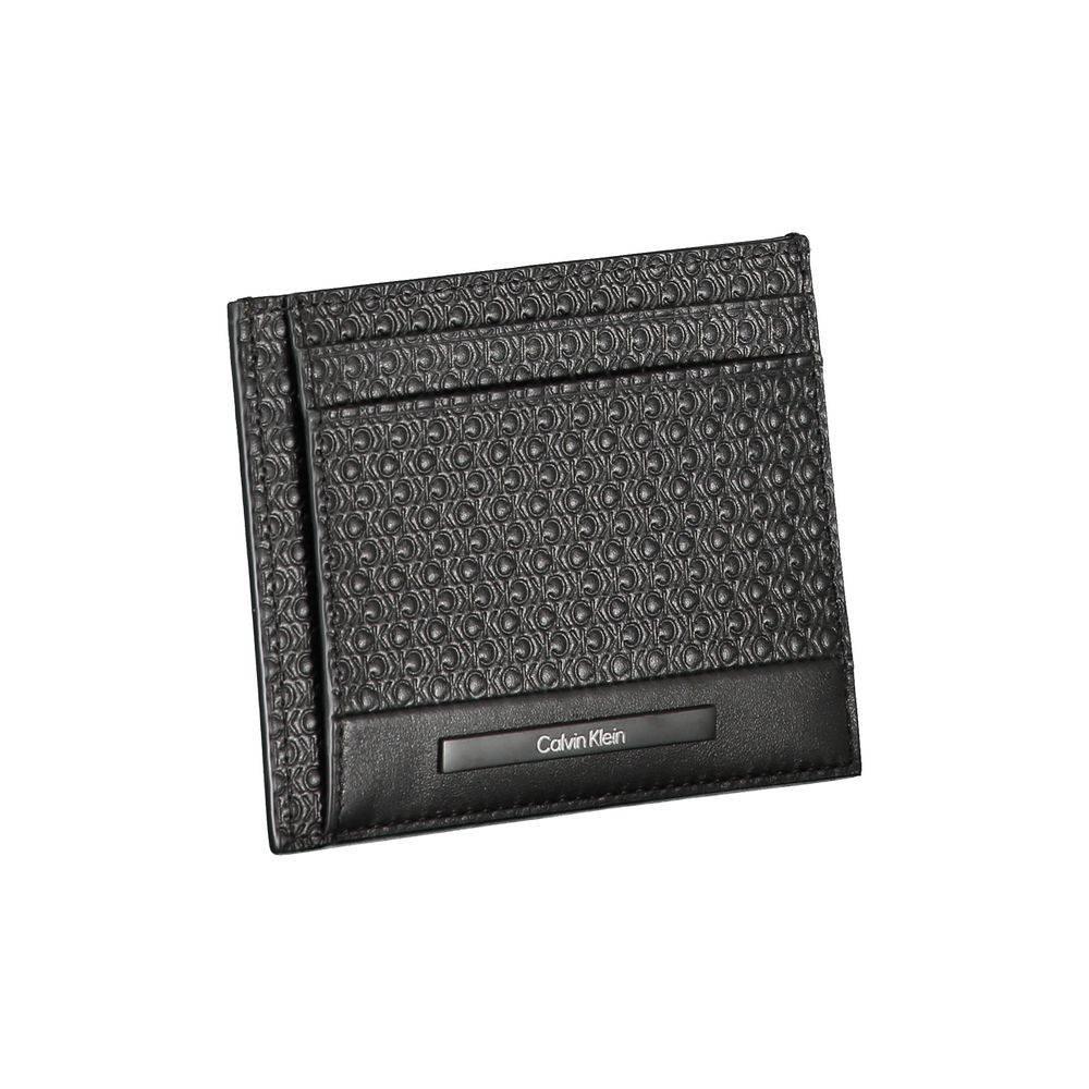 Calvin Klein Elegant Leather Card Holder with Contrasting Details - Hilstor