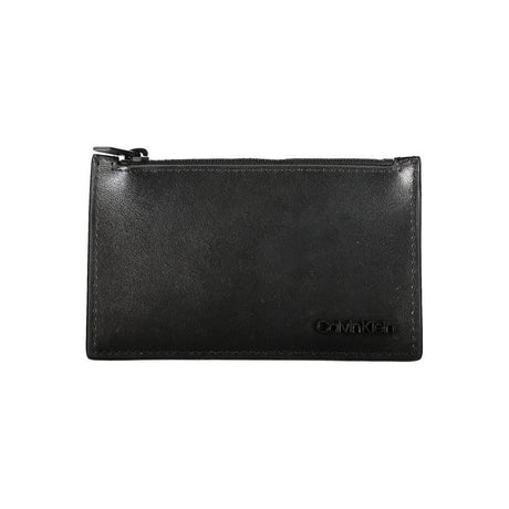Calvin Klein Elegant Leather Zip Wallet in Timeless Black - Hilstor