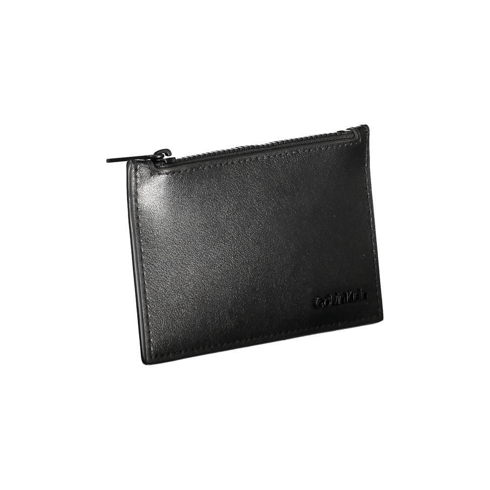 Calvin Klein Elegant Leather Zip Wallet in Timeless Black - Hilstor