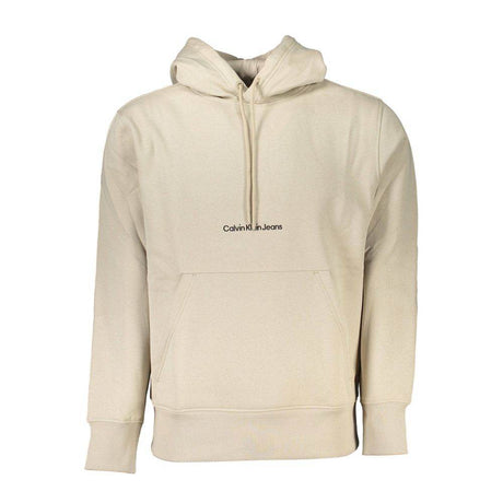 Calvin Klein Beige Fleece-Lined Hoodie - Timeless Comfort - Hilstor