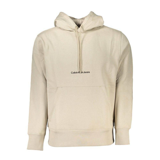 Calvin Klein Beige Fleece-Lined Hoodie - Timeless Comfort - Hilstor