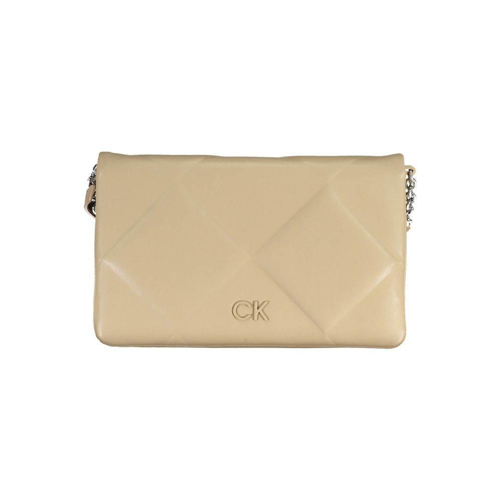 Calvin Klein Beige Polyester Handbag - Hilstor