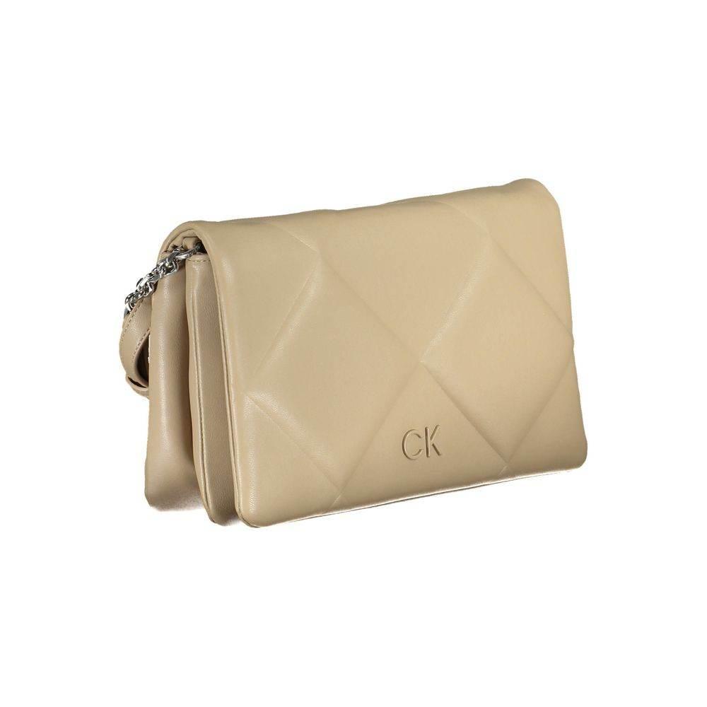Calvin Klein Beige Polyester Handbag - Hilstor