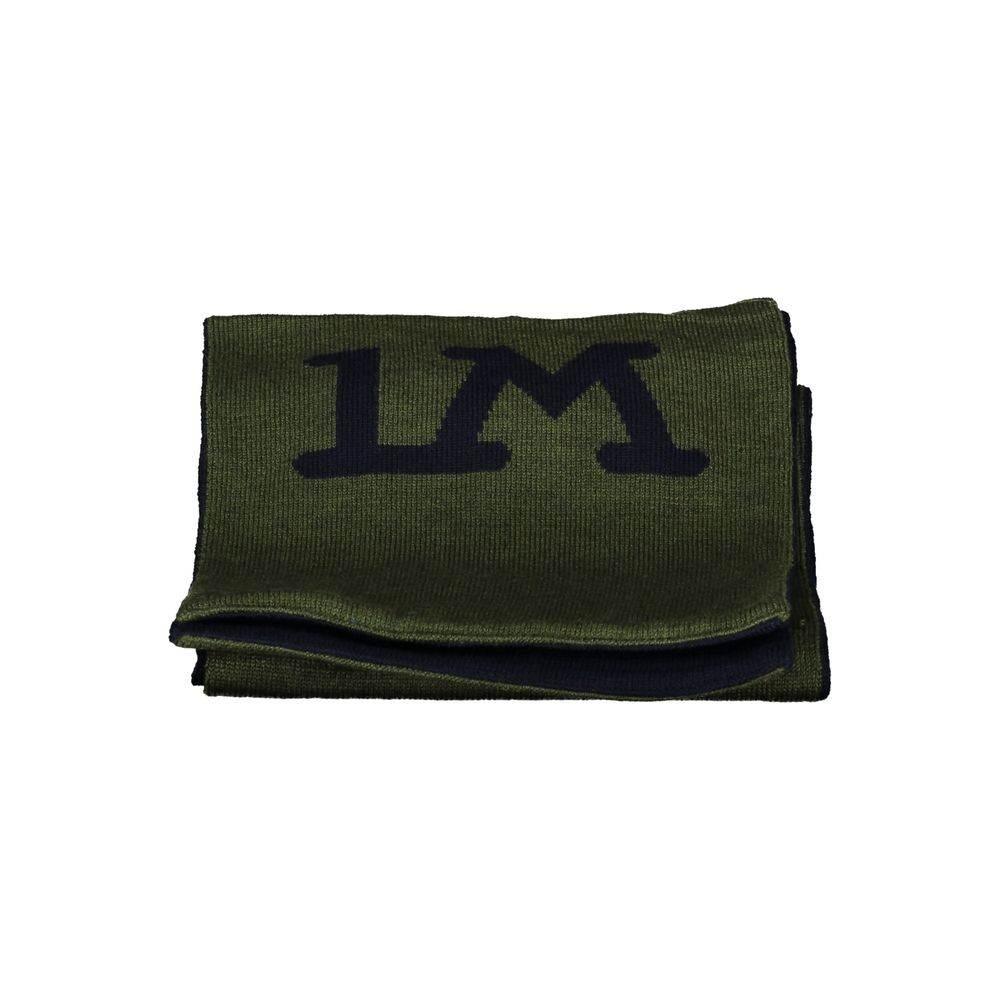 La Martina Elegant Green Contrast Detail Scarf - Hilstor
