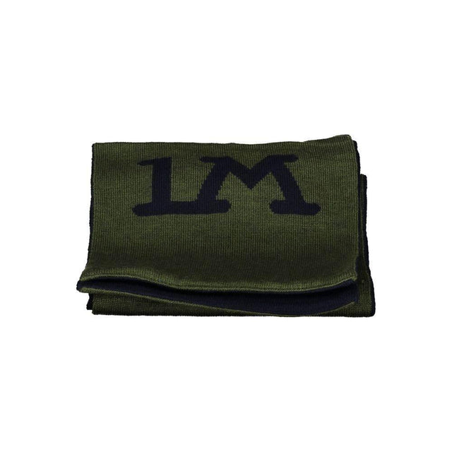 La Martina Elegant Green Contrast Detail Scarf - Hilstor