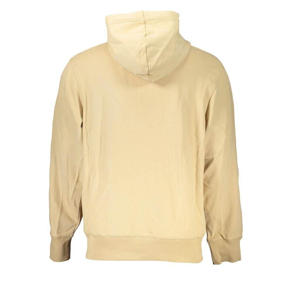 Calvin Klein Elegant Beige Zip Hooded Sweatshirt - Hilstor