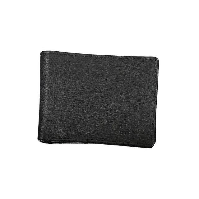 Blauer Elegant Black Leather Dual-Compartment Wallet - Hilstor