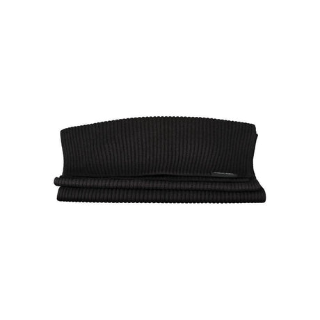 Calvin Klein Elegant Black Cotton Cashmere Scarf - Hilstor