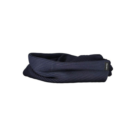 Calvin Klein Elegant Blue Cotton Cashmere Scarf - Hilstor