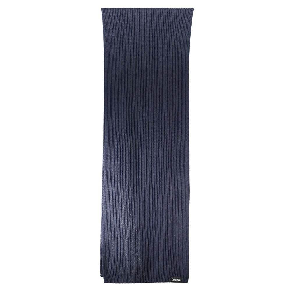 Calvin Klein Elegant Blue Cotton Cashmere Scarf - Hilstor