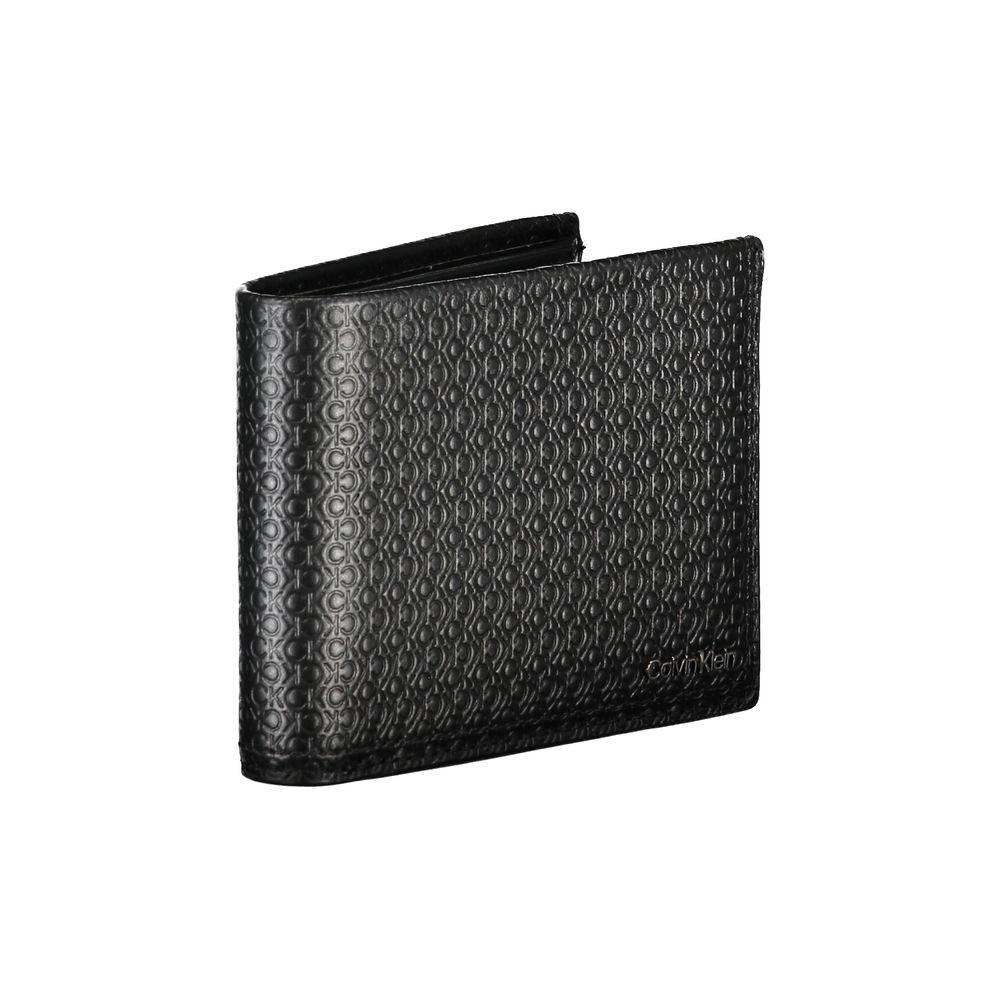 Calvin Klein Sleek Black Leather Bifold Wallet with RFID Block - Hilstor
