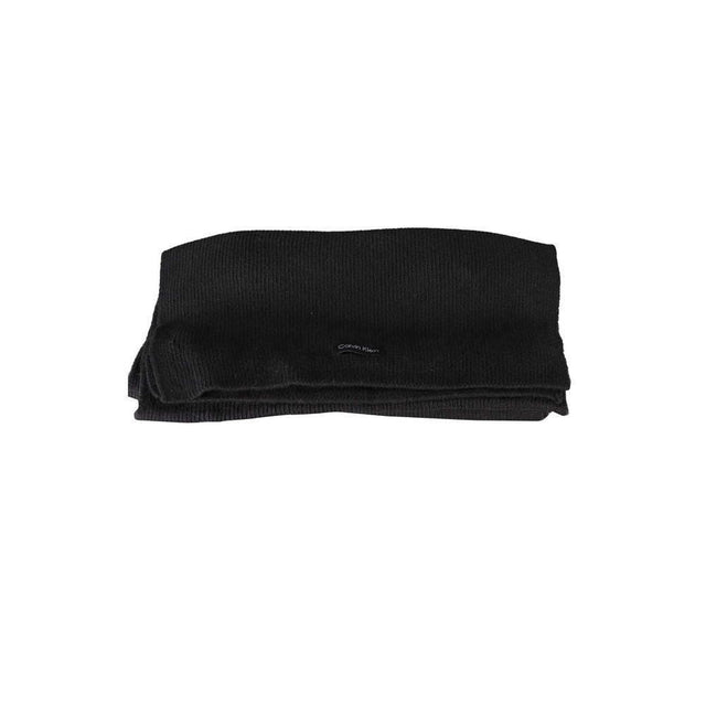 Calvin Klein Elegant Embroidered Cotton-Cashmere Scarf - Hilstor
