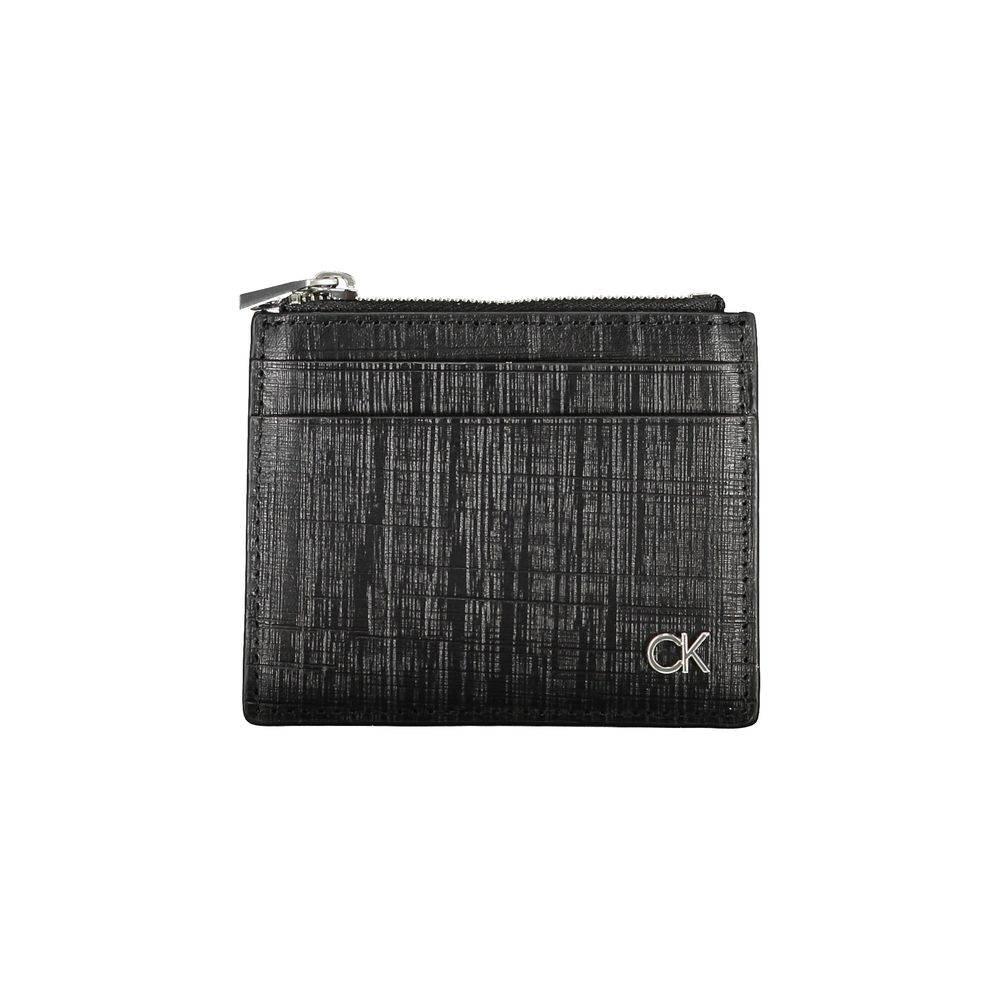 Calvin Klein Sleek Leather Card Holder with Zip Closure - Hilstor