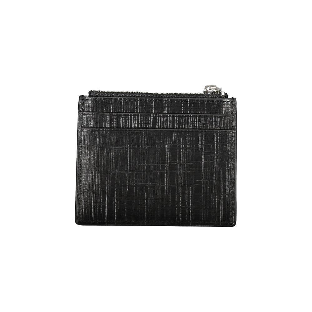 Calvin Klein Sleek Leather Card Holder with Zip Closure - Hilstor