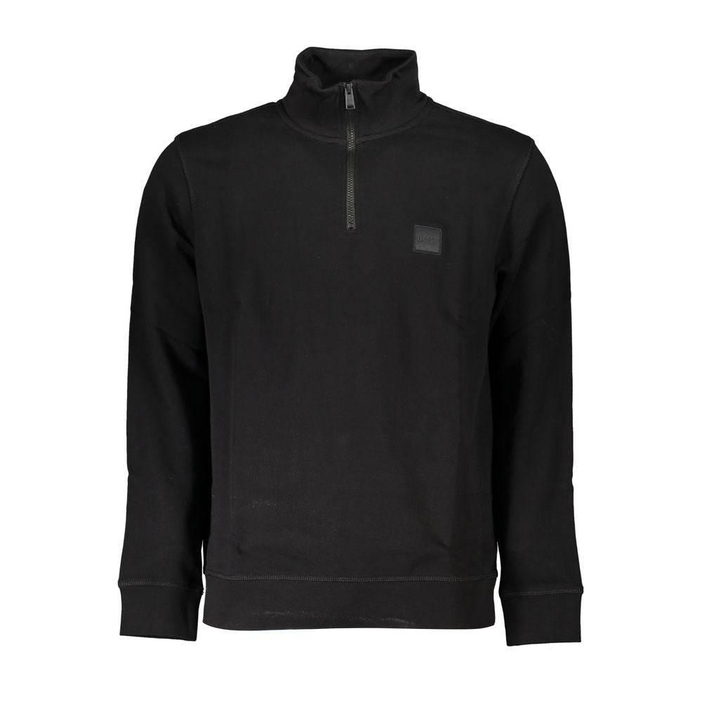 Hugo Boss Black Cotton Men Sweater - Hilstor
