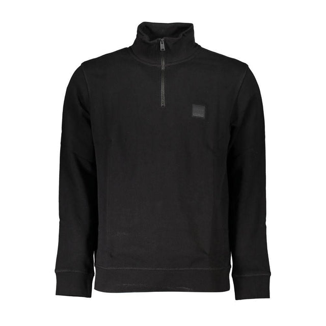 Hugo Boss Black Cotton Men Sweater - Hilstor