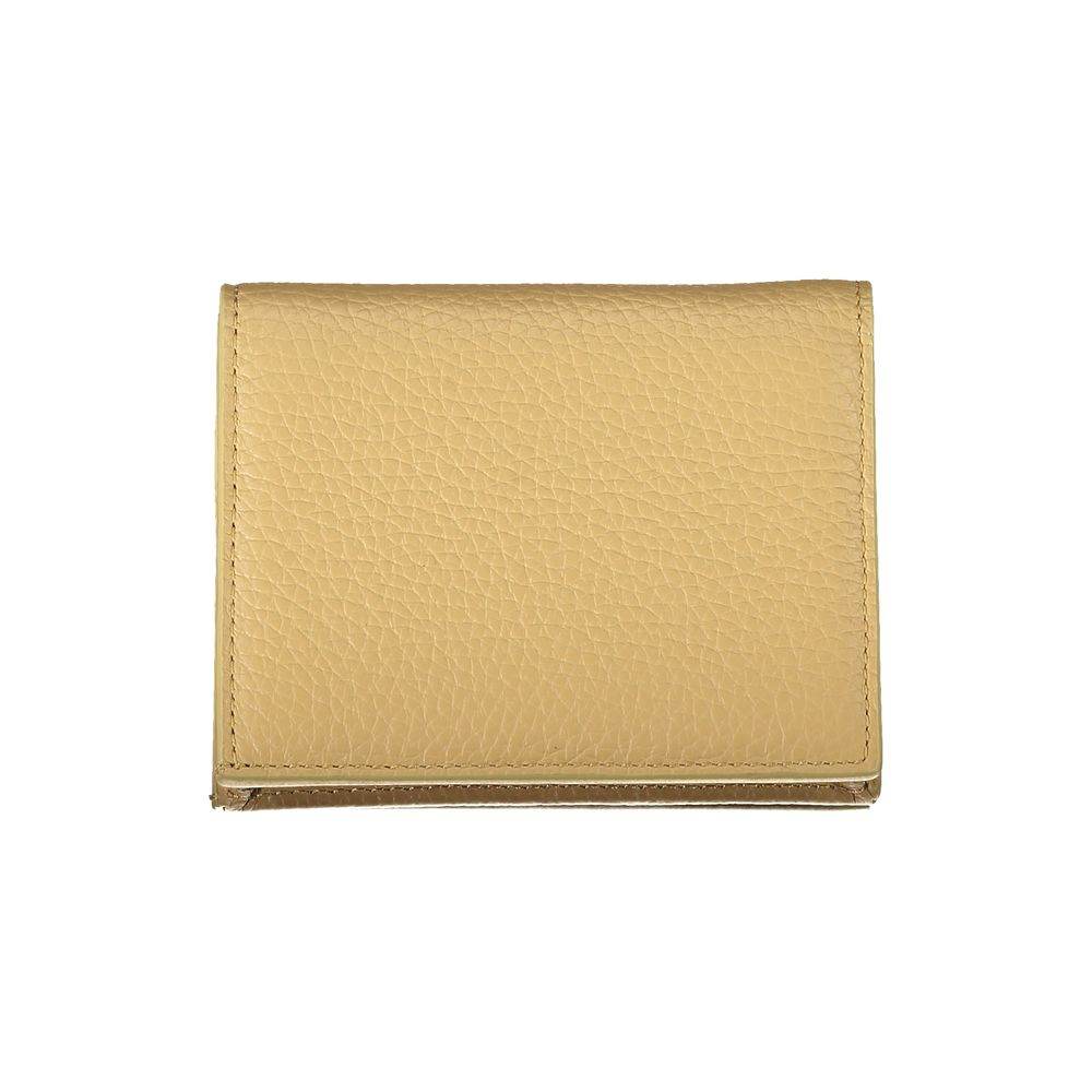 Coccinelle Beige Leather Wallet - Hilstor