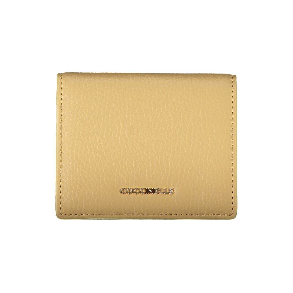 Coccinelle Beige Leather Wallet - Hilstor