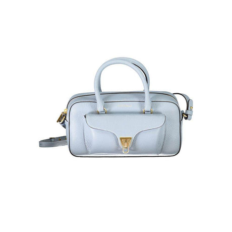 Coccinelle Light Blue Leather Handbag - Hilstor