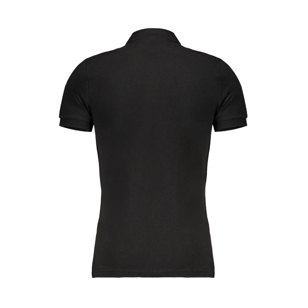 Calvin Klein Black Cotton Polo Shirt - Hilstor
