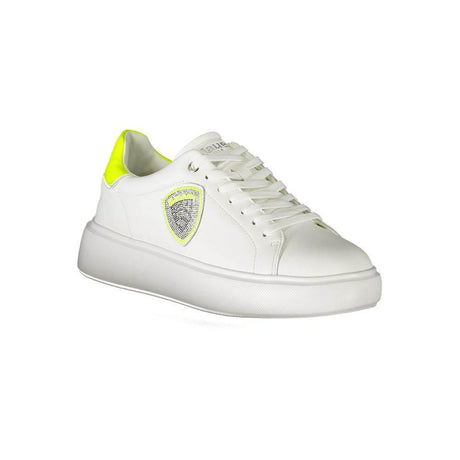 Blauer White Polyester Sneaker - Hilstor