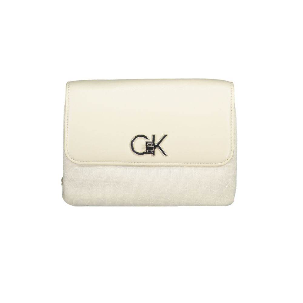 Calvin Klein Beige Polyester Handbag - Hilstor