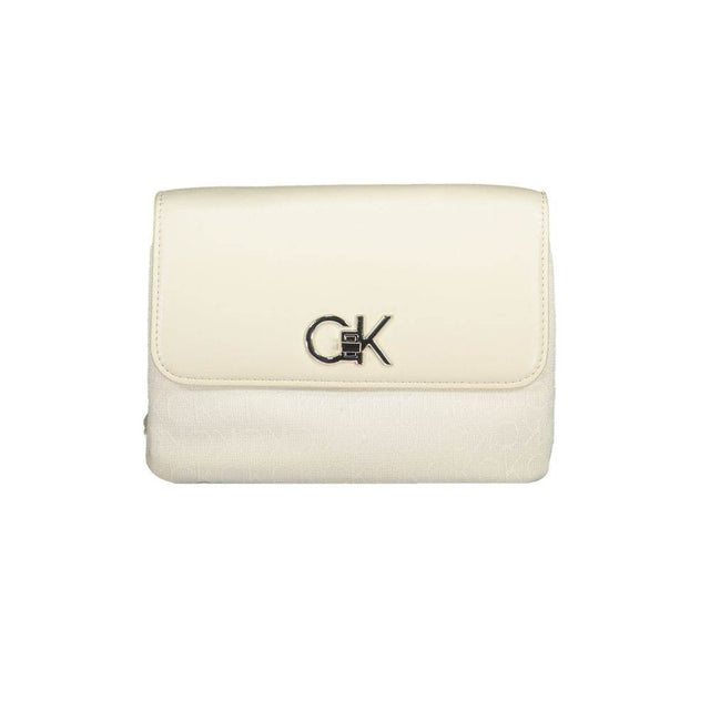 Calvin Klein Beige Polyester Handbag - Hilstor