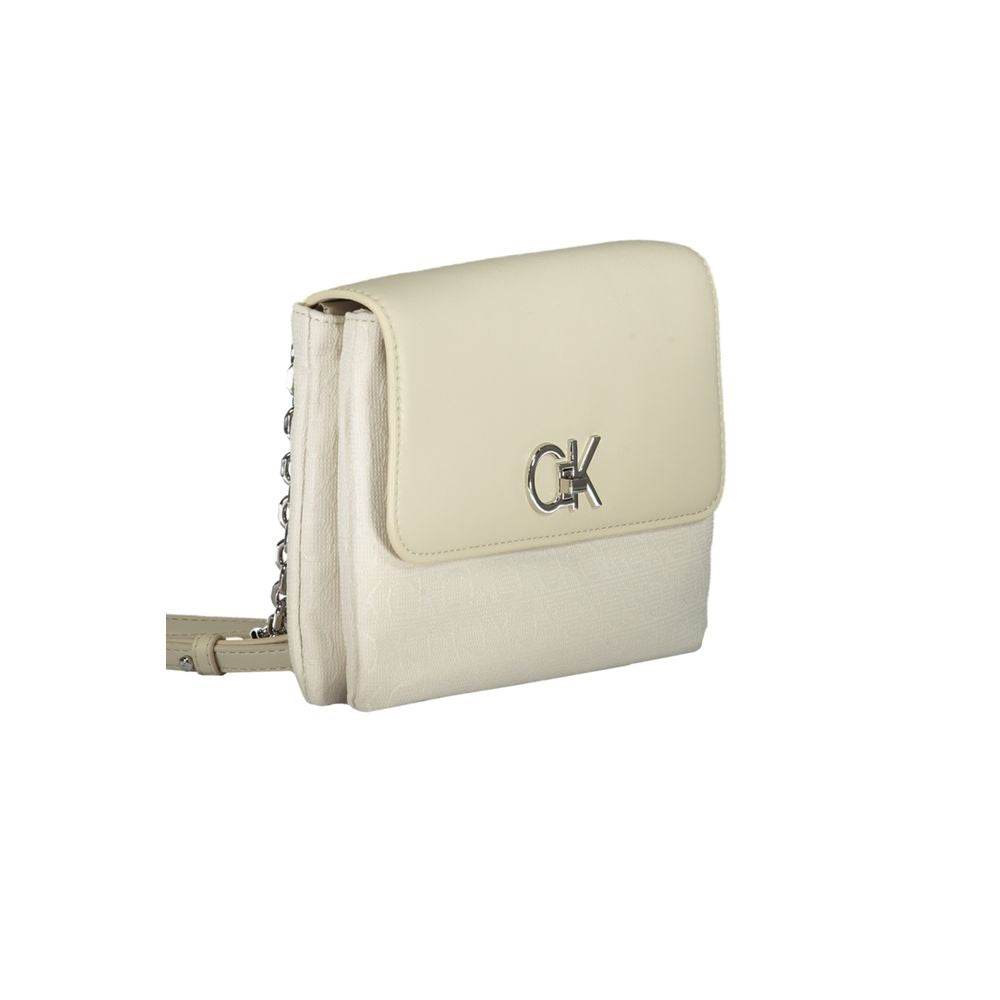 Calvin Klein Beige Polyester Handbag - Hilstor